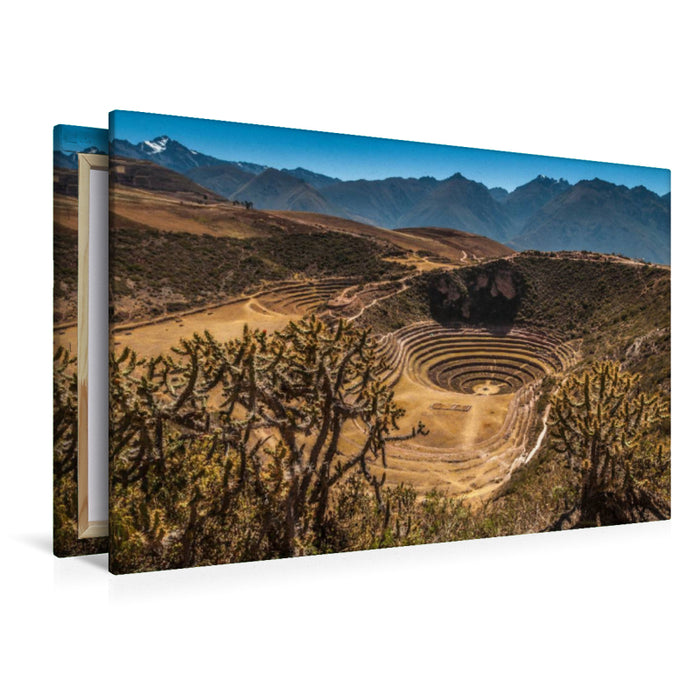 Premium textile canvas Premium textile canvas 120 cm x 80 cm landscape terraces from Moray 