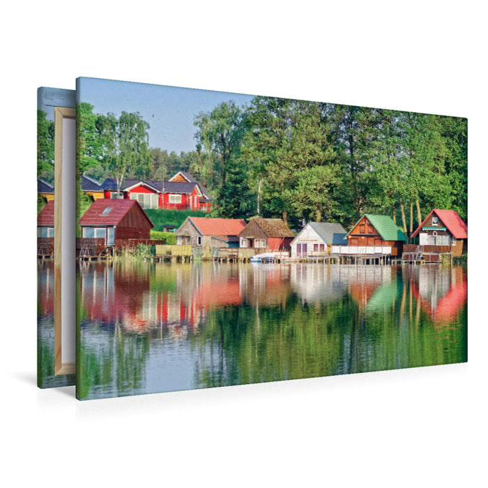 Premium textile canvas Premium textile canvas 120 cm x 80 cm landscape The morning after 