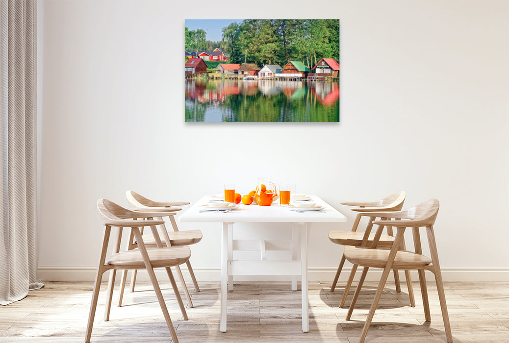 Premium textile canvas Premium textile canvas 120 cm x 80 cm landscape The morning after 