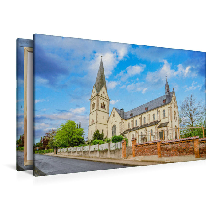 Premium Textil-Leinwand Premium Textil-Leinwand 120 cm x 80 cm quer Kath. Kirche St. Elisabeth