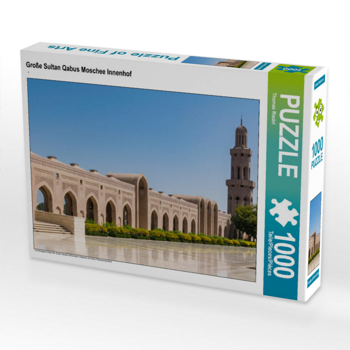 Great Sultan Qaboos Mosque Courtyard - CALVENDO Photo Puzzle 