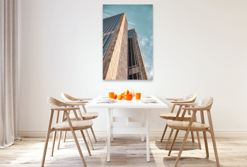 Premium textile canvas Premium textile canvas 80 cm x 120 cm high Frankfurt Office Center 