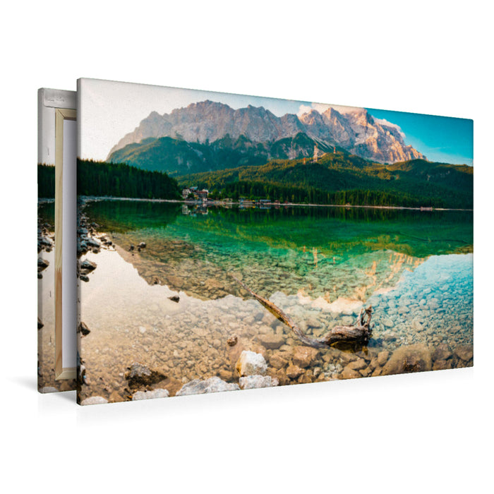 Premium textile canvas Premium textile canvas 120 cm x 80 cm landscape Summer at the Eibsee 