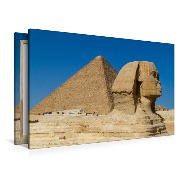 Premium textile canvas Premium textile canvas 120 cm x 80 cm landscape The Pyramids of Gize 