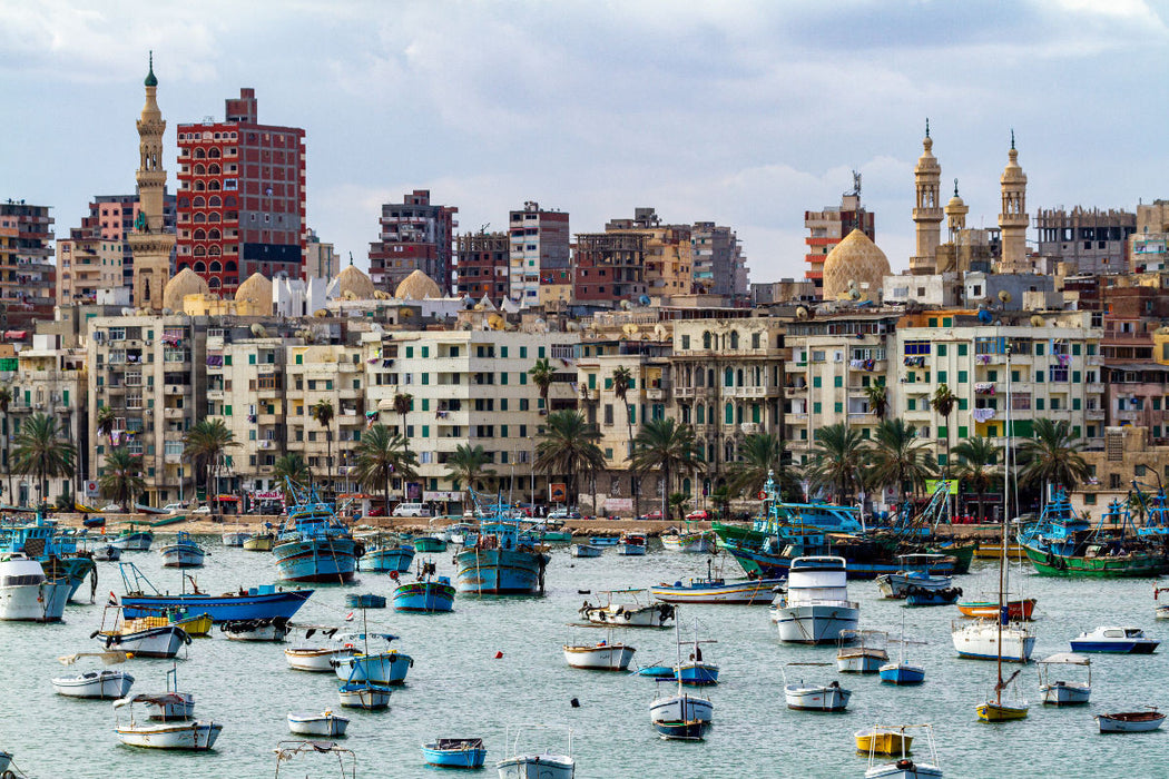 Premium textile canvas Premium textile canvas 120 cm x 80 cm landscape Alexandria 