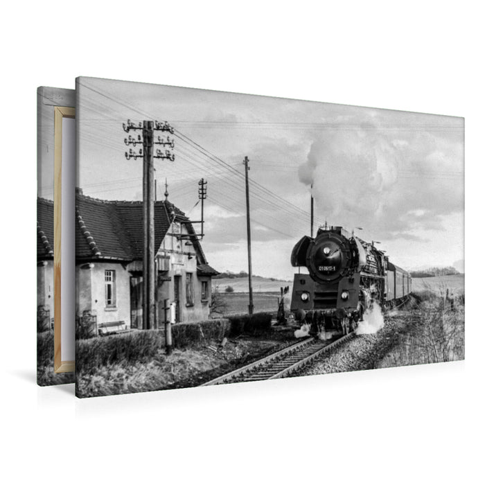 Premium textile canvas Premium textile canvas 120 cm x 80 cm landscape 01 0517 Hp. Traun Jan. 1981 