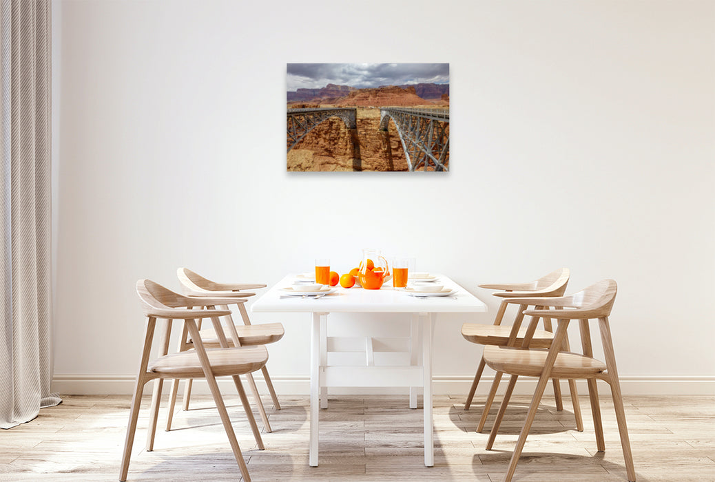 Premium textile canvas Premium textile canvas 90 cm x 60 cm across Navajo Bridge at Lees Ferry 