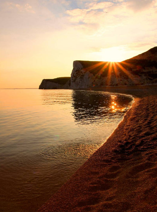 Sonnenuntergang an der englischen Küste - CALVENDO Foto-Puzzle