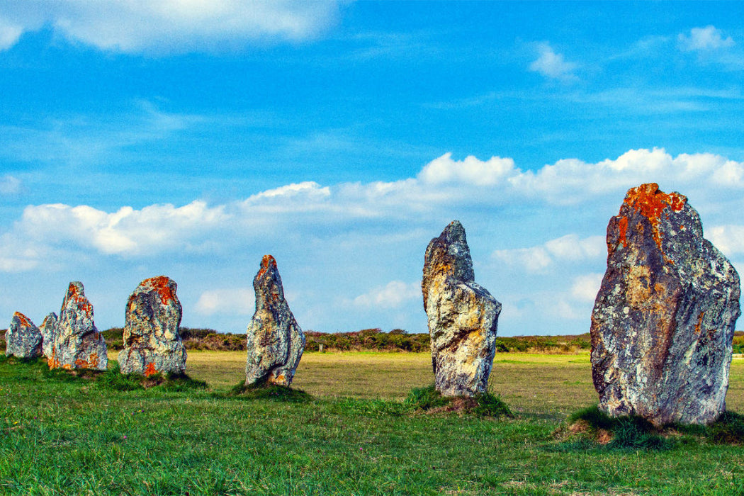 Premium textile canvas Premium textile canvas 120 cm x 80 cm across A motif from the calendar Magical places - stone circles, dolmens, megaliths 