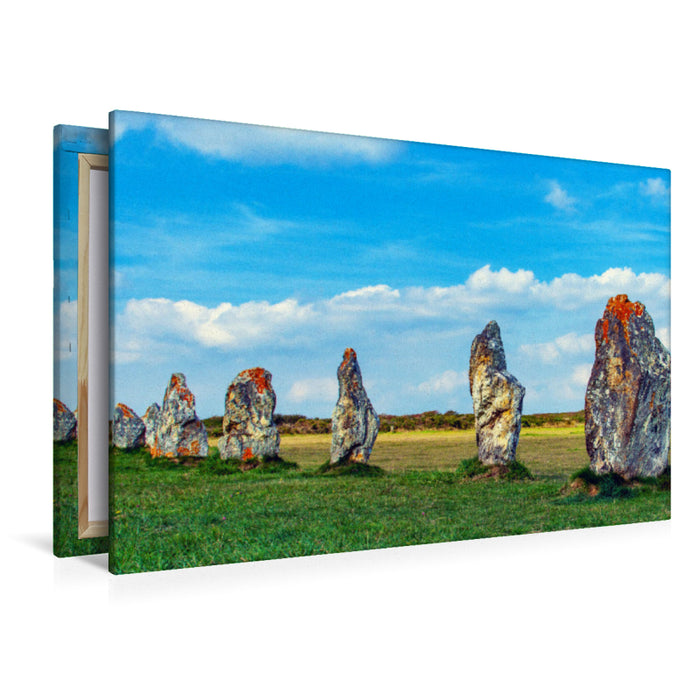 Premium textile canvas Premium textile canvas 120 cm x 80 cm across A motif from the calendar Magical places - stone circles, dolmens, megaliths 