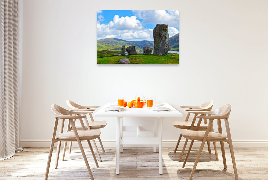 Premium textile canvas Premium textile canvas 120 cm x 80 cm across A motif from the calendar Magical places - stone circles, dolmens, megaliths 