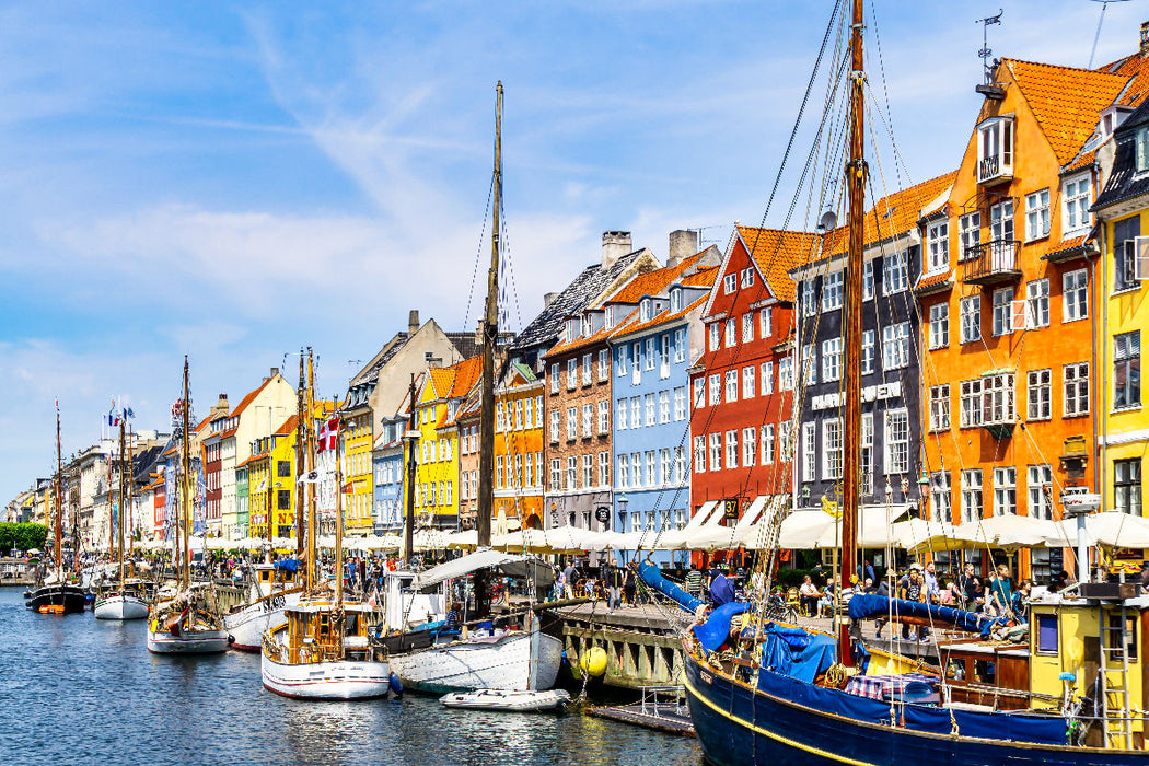 Premium textile canvas Premium textile canvas 120 cm x 80 cm landscape A motif from the calendar Copenhagen - the wonderful harbor city 