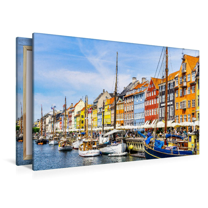 Premium textile canvas Premium textile canvas 120 cm x 80 cm landscape A motif from the calendar Copenhagen - the wonderful harbor city 