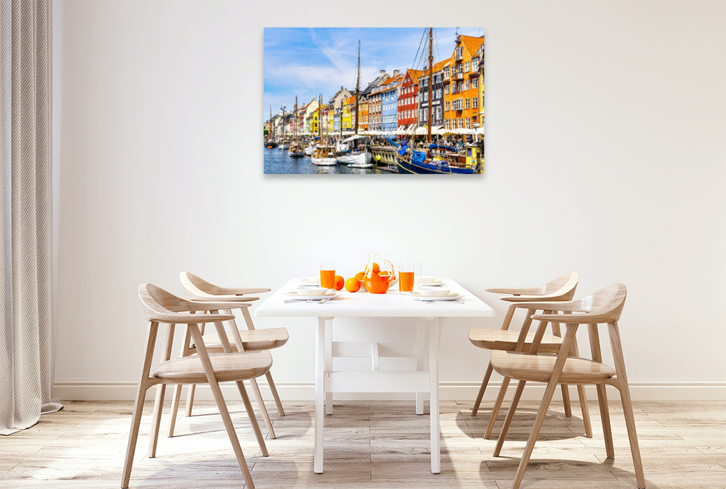 Premium textile canvas Premium textile canvas 120 cm x 80 cm landscape A motif from the calendar Copenhagen - the wonderful harbor city 