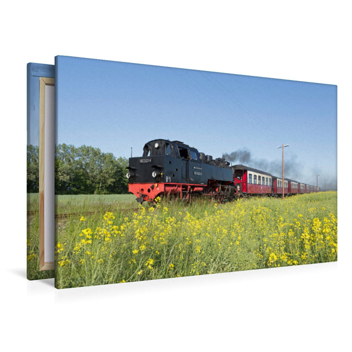 Premium Textil-Leinwand Premium Textil-Leinwand 120 cm x 80 cm quer Ein Motiv aus dem Kalender Dampfeisenbahnen in Deutschland