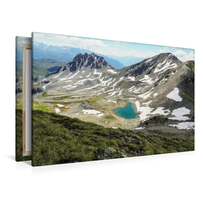 Premium textile canvas Premium textile canvas 120 cm x 80 cm landscape Ortler, Italy 