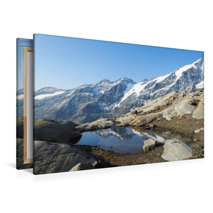 Premium textile canvas Premium textile canvas 120 cm x 80 cm landscape Großglockner, Austria 