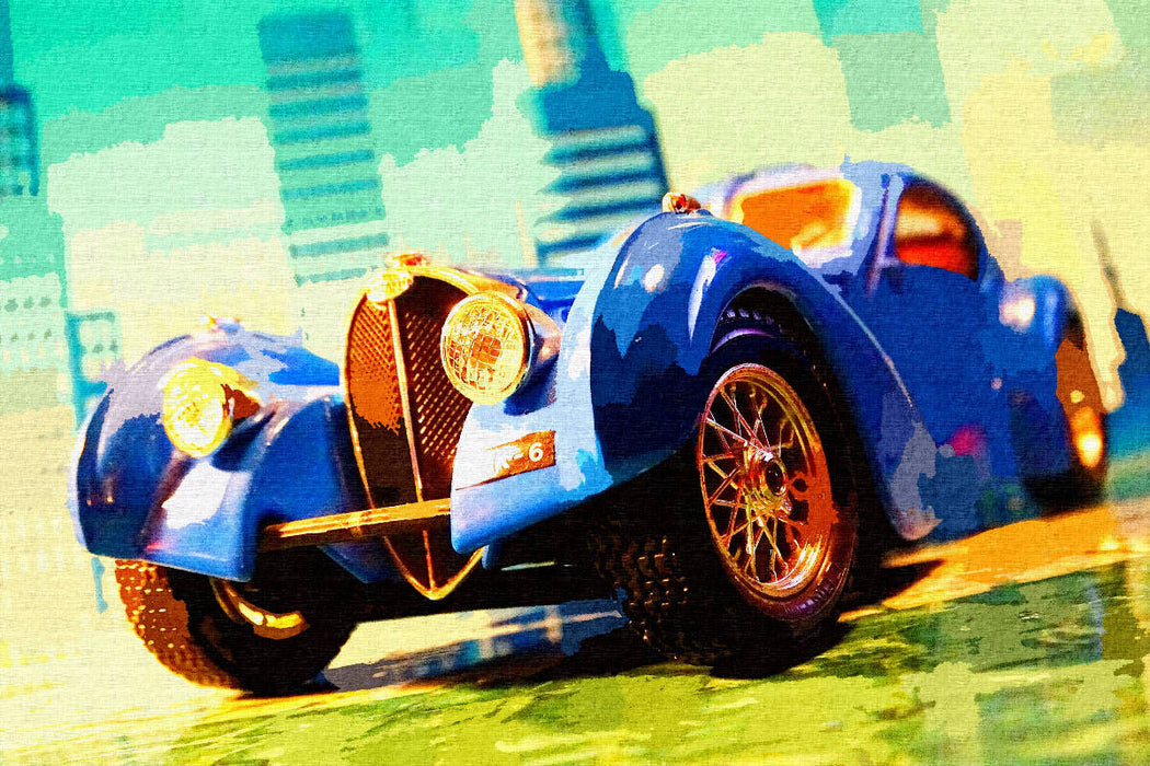 Premium textile canvas Premium textile canvas 120 cm x 80 cm landscape A look back to the 1930s: the Type 57 Atlantic from Bugatti 