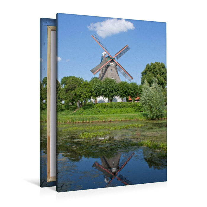 Premium Textil-Leinwand Premium Textil-Leinwand 80 cm x 120 cm  hoch Windmühle Johanna