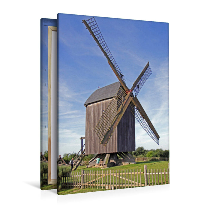 Premium Textil-Leinwand Premium Textil-Leinwand 80 cm x 120 cm  hoch Windmühle in Pudagla