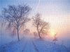 Winterlicher Sonnenuntergang im Nebel, Meyenfelder Straße - CALVENDO Foto-Puzzle - calvendoverlag 29.99