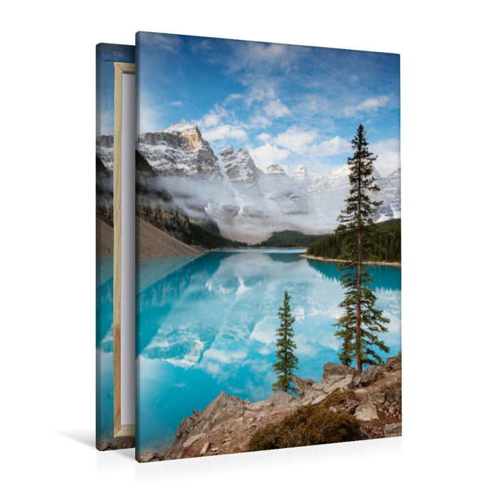 Premium Textil-Leinwand Premium Textil-Leinwand 80 cm x 120 cm  hoch Moraine Lake - Banff - Canada