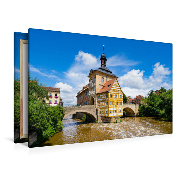 Premium Textil-Leinwand Premium Textil-Leinwand 120 cm x 80 cm quer Ein Motiv aus dem Kalender Bamberg Impressionen