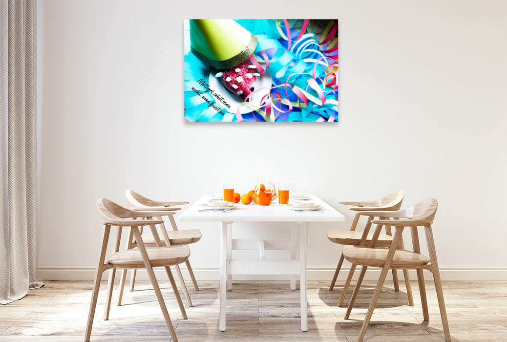 Premium textile canvas Premium textile canvas 120 cm x 80 cm landscape Mettigel should celebrate. 