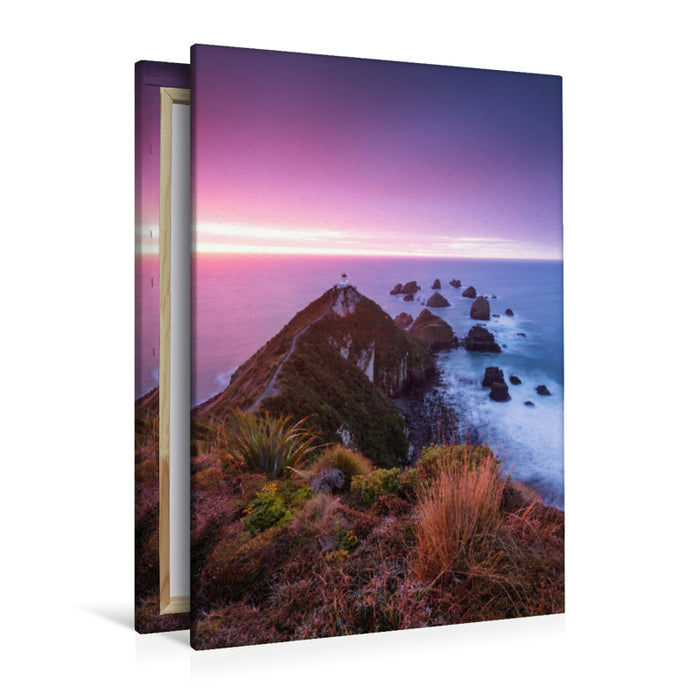 Premium textile canvas Premium textile canvas 80 cm x 120 cm high Nugget point - New Zealand 
