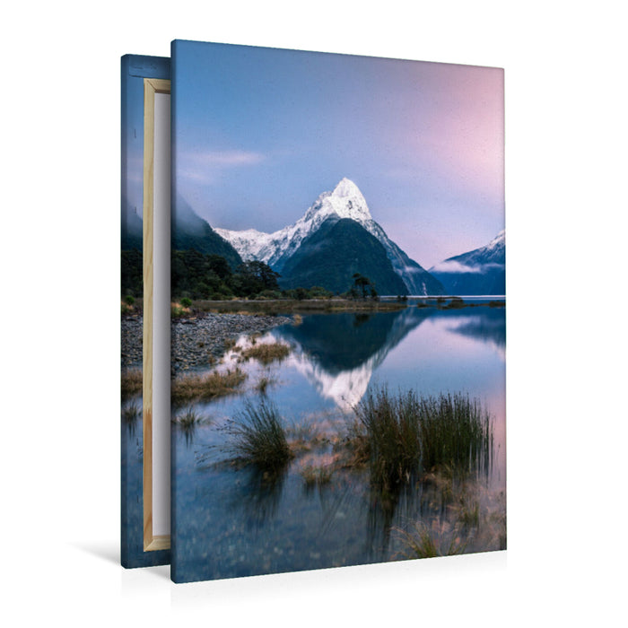 Premium textile canvas Premium textile canvas 80 cm x 120 cm high Milford Sound - New Zealand 