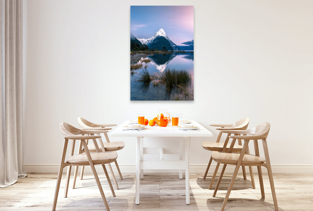 Premium textile canvas Premium textile canvas 80 cm x 120 cm high Milford Sound - New Zealand 