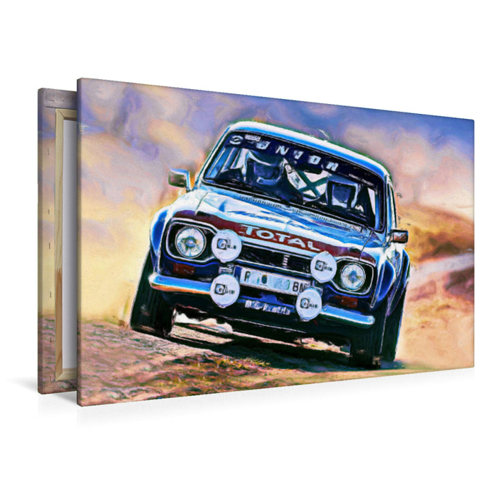 Premium textile canvas Premium textile canvas 120 cm x 80 cm landscape Ford Escort I 