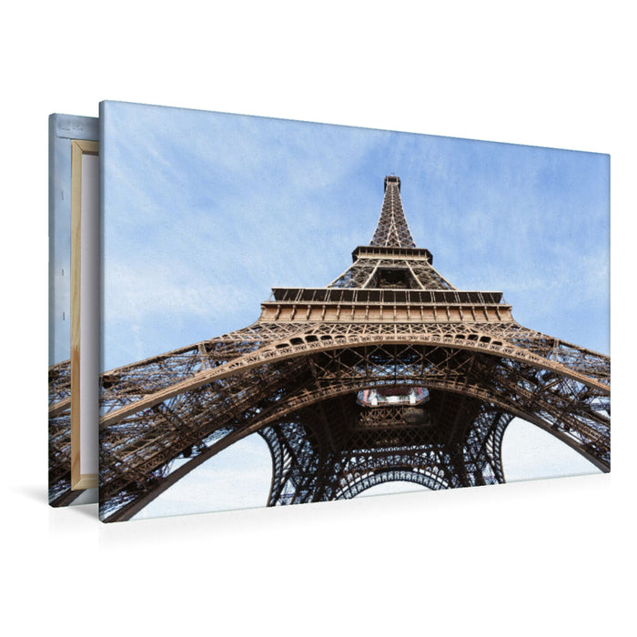 Premium textile canvas Premium textile canvas 120 cm x 80 cm across Under the Eiffel Tower 