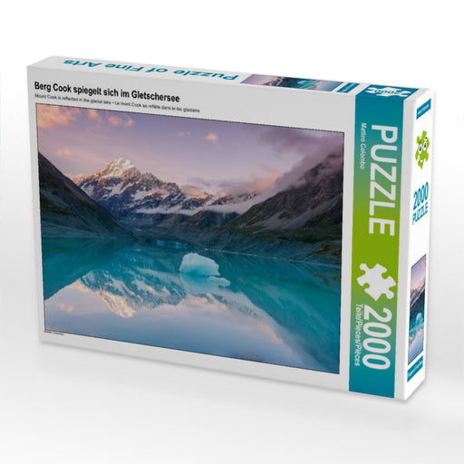 Berg Cook spiegelt sich im Gletschersee - CALVENDO Foto-Puzzle - calvendoverlag 29.99