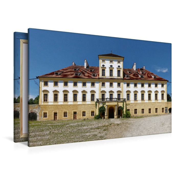 Premium Textil-Leinwand Premium Textil-Leinwand 120 cm x 80 cm quer Schloss Aurolzmünster