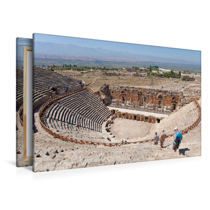 Premium Textil-Leinwand Premium Textil-Leinwand 120 cm x 80 cm quer Amphitheater, Hierapolis bei Denizli