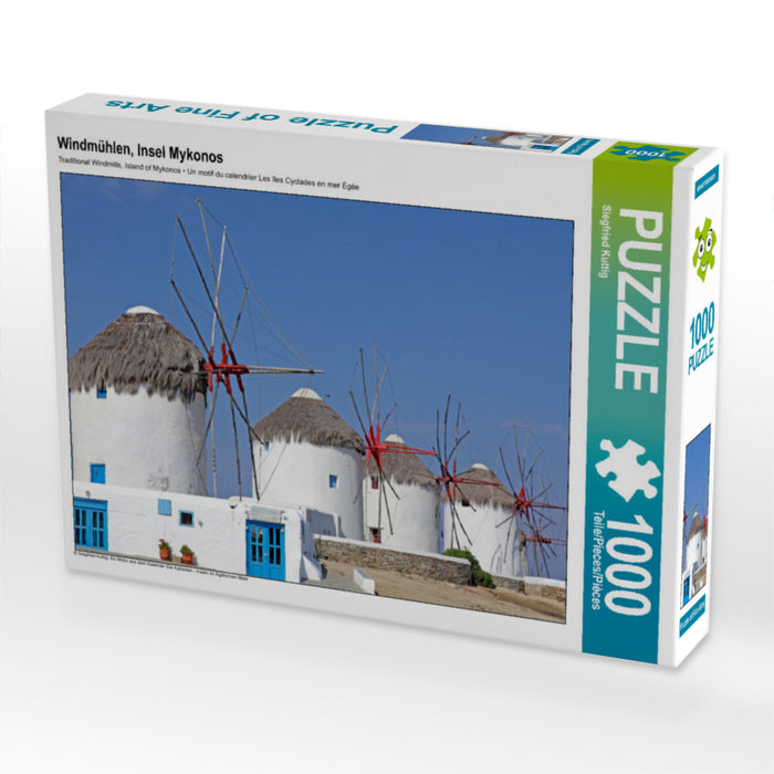 Windmühlen, Insel Mykonos - CALVENDO Foto-Puzzle - calvendoverlag 29.99