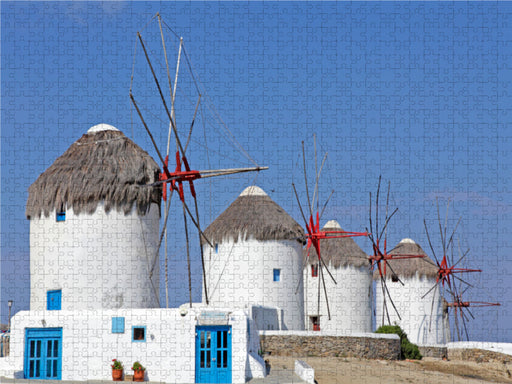 Windmühlen, Insel Mykonos - CALVENDO Foto-Puzzle - calvendoverlag 29.99