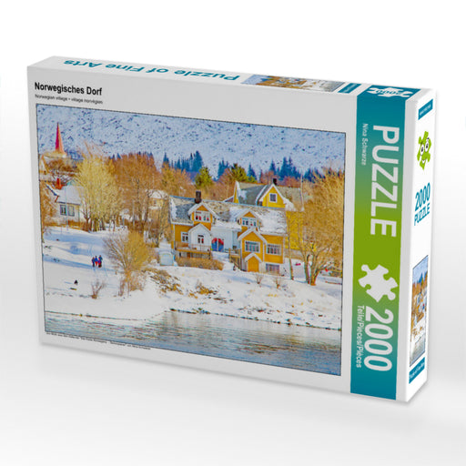 Norwegisches Dorf - CALVENDO Foto-Puzzle - calvendoverlag 29.99