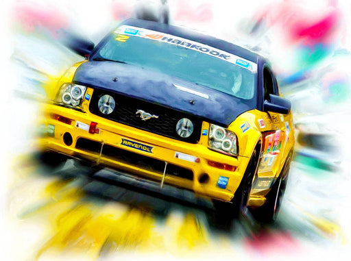 Beim Einsatz im Motorsport profitiert der Ford Mustang von extremer Leistung. - CALVENDO Foto-Puzzle - calvendoverlag 39.99