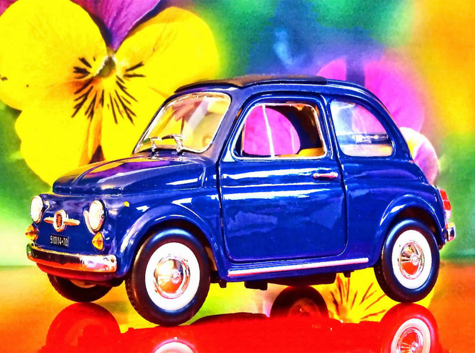 Fast vier Millionen Fiat 500 wurden von 1957 bis 1977 gefertigt. 2000 Teile Puzzle quer - CALVENDO Foto-Puzzle'