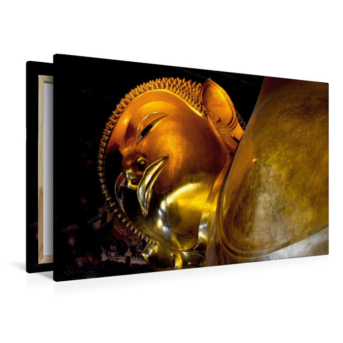 Premium Textil-Leinwand Premium Textil-Leinwand 120 cm x 80 cm quer Ein Motiv aus dem Kalender  Buddha (Ralf Kretschmer)