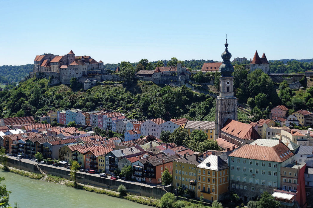 Premium textile canvas Premium textile canvas 120 cm x 80 cm landscape A motif from the calendar Inn-Salzach region - culture and nature 