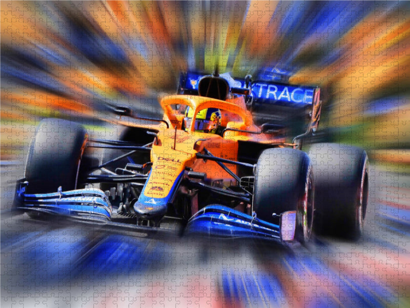 Lando Norris ist Brite und startet für das Team McLaren. Er bleibt seinem Team auch in den nächsten Jahren treu. - CALVENDO Foto-Puzzle - calvendoverlag 29.99
