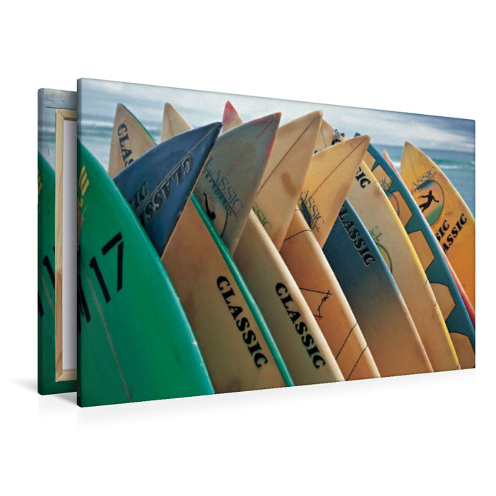 Premium Textil-Leinwand Premium Textil-Leinwand 120 cm x 80 cm quer Surfboards