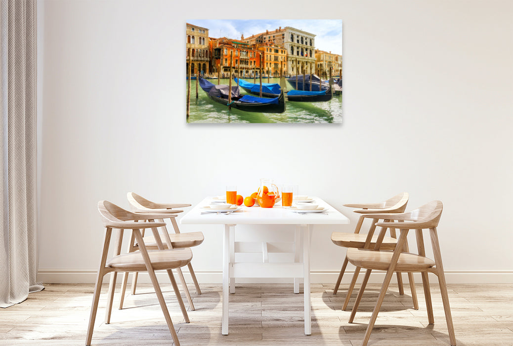 Premium textile canvas Premium textile canvas 120 cm x 80 cm landscape Riva Del Vin 