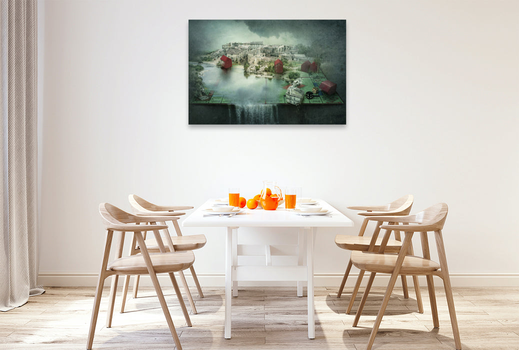 Premium textile canvas Premium textile canvas 120 cm x 80 cm landscape Just one game 