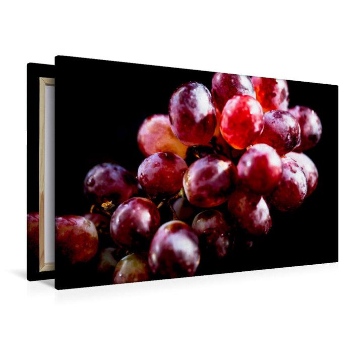 Premium textile canvas Premium textile canvas 120 cm x 80 cm landscape Red grapes 