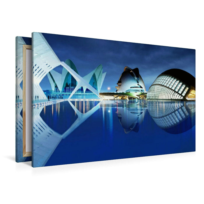 Premium textile canvas Premium textile canvas 120 cm x 80 cm landscape A motif from the calendar Valencia - history and modernity 