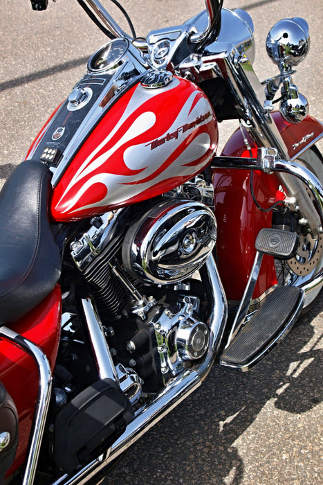 Toile textile premium Toile textile premium 80 cm x 120 cm de haut Harley Davidson eot et chrome 